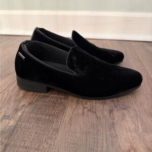 Uubaris Black Velvet Loafers Men’s Dress Shoes Slip On Size 6